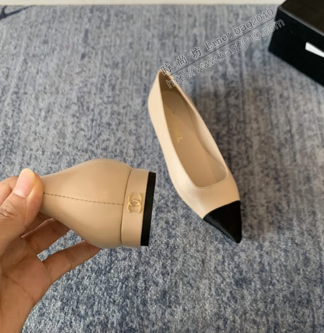 Chanel女鞋 香奈兒2020Cruise新款 小香單鞋 Chanel羊皮後空涼鞋  naq1128